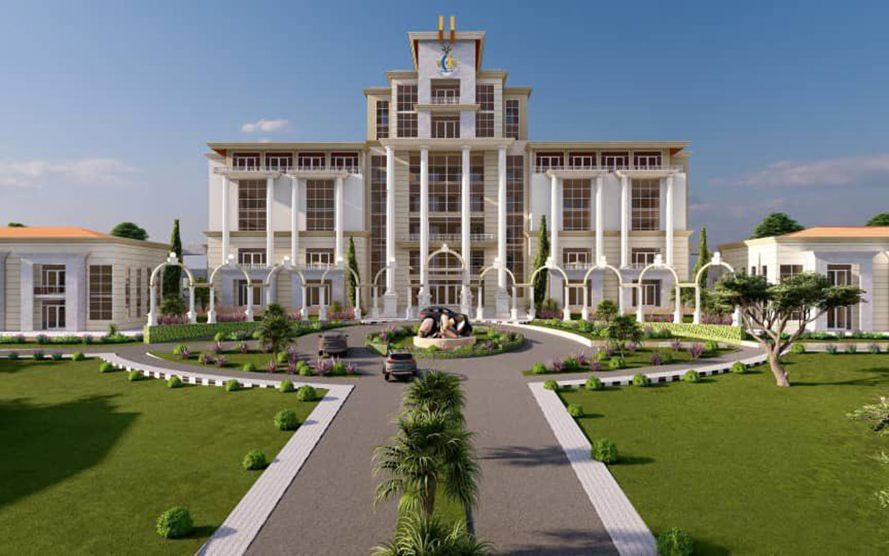 An artistic impression of the building upon completion.